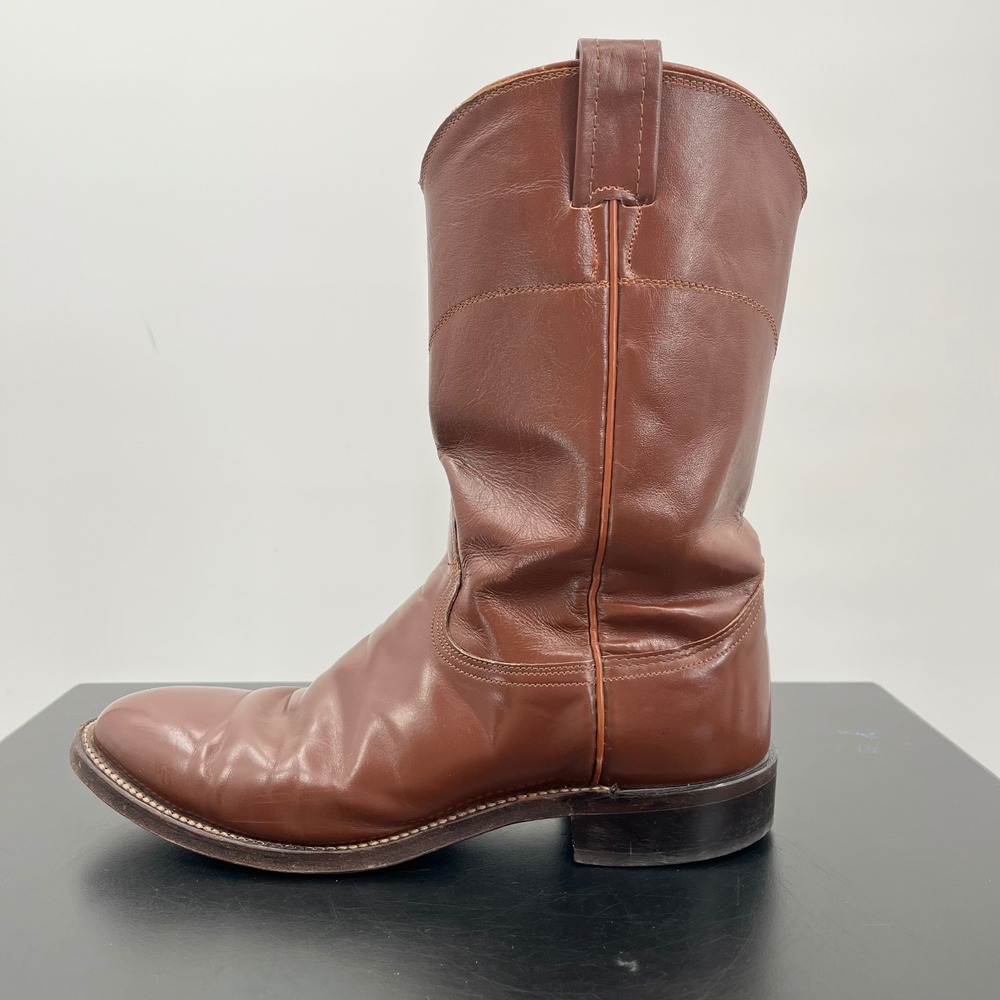 Nocona Boots 116 Western Cowboy Boots Mens 8 D Brown Leather Vintage